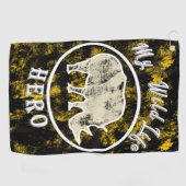 Mijn held in het wild golfhanddoek (Horizontaal)