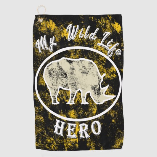 Mijn held in het wild golfhanddoek (Voorkant)