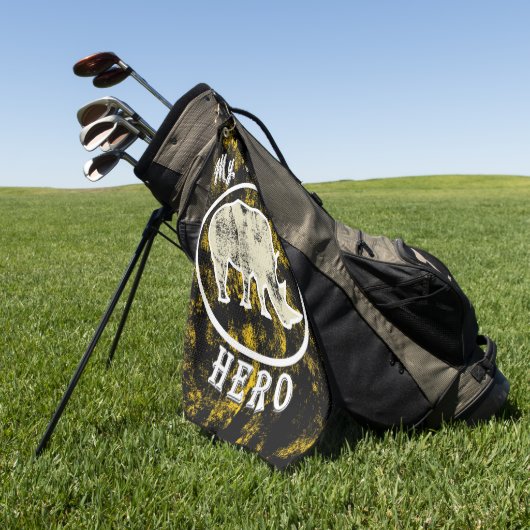 Mijn held in het wild golfhanddoek (Groen)