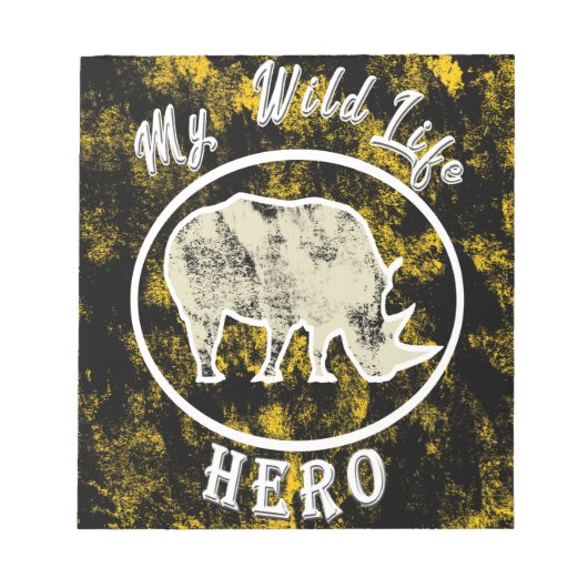 Mijn held in het wild notitieblok (Voorkant)