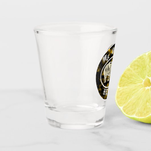 Mijn held in het wild shot glas (Links)