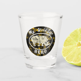 Mijn held in het wild shot glas