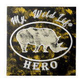 Mijn held in het wild tegeltje (Voorkant)