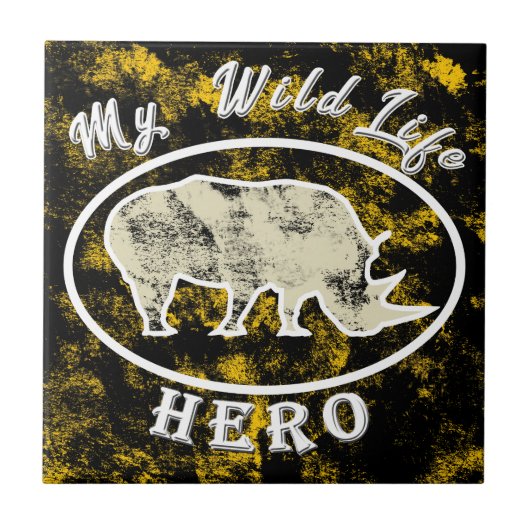 Mijn held in het wild tegeltje (Voorkant)