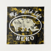 Mijn held in het wild wandkleed (Voorkant)