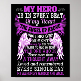 Mijn held is hart engel dacht Alzheimer's krijger Poster