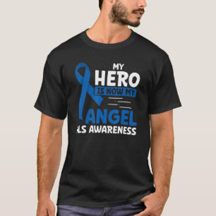 Mijn held is nu mijn engel ALS-bewustzijnsmaand T-shirt