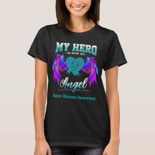Mijn held is nu mijn engel Batten-ziekte bewustzij T-shirt
