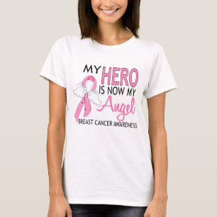 Mijn held is nu mijn engel borstkanker t-shirt