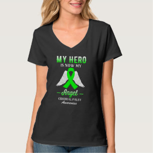 Mijn held is nu mijn engel Cerebrale parese Groene T-shirt
