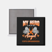 Mijn held is nu mijn engel COPD longziekte Magneet (Voorkant / Achterkant)