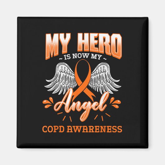 Mijn held is nu mijn engel COPD longziekte Magneet (Voorkant)