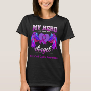 Mijn held is nu mijn engel Crohn en colitis bewust T-shirt