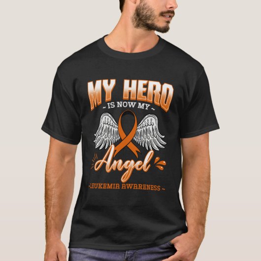 Mijn held is nu mijn engel Leukemie Beenmerg Hemat T-shirt (Voorkant)