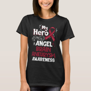 Mijn held is nu mijn engelenbrein-aneurysma bewust t-shirt