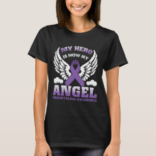 Mijn held is nu mijn engelenfibromyalgie bewustzij t-shirt