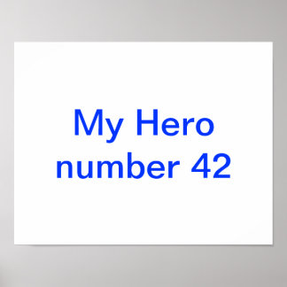 Mijn held Jackie Robinson poster