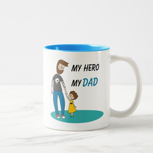 Mijn Held Mijn Vader Mok – Vaderdag Cadeau (Rechts)