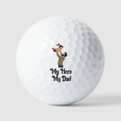 Mijn held, mijn vader - Vaderdag cadeau ontwerp Golfballen (Voorkant)