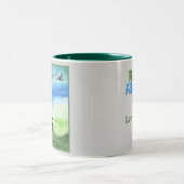 Mijn held. Mijn vader. Vaderdag Two-Tone Coffee Mo Tweekleurige Koffiemok (Center)