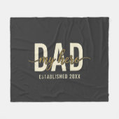 Mijn held papa sinds 20XX Fleece Deken (Voorkant (Horizontaal))