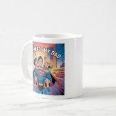 Mijn held - Superdad Comic Style Art Koffiemok (Voorkant links)
