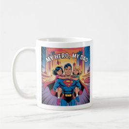 Mijn held - Superdad Comic Style Art Koffiemok