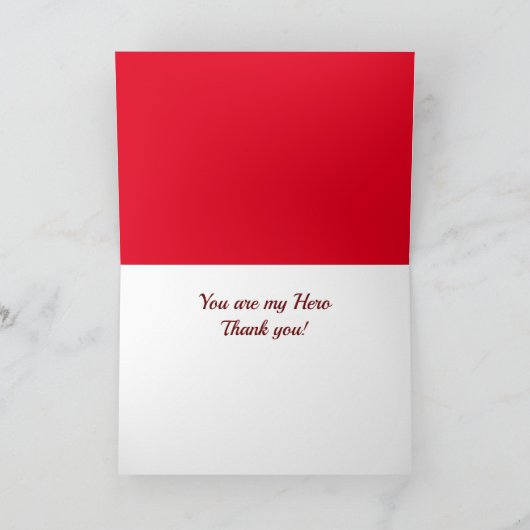 Mijn held Vaderdag Kaart (Binnen)