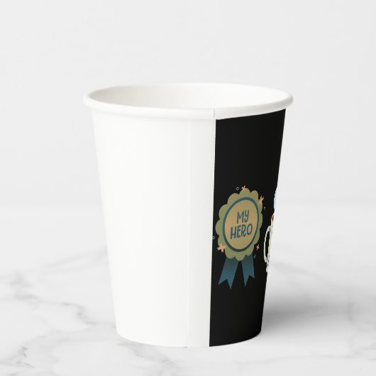 Mijn held, we houden van dag, vaderdag papieren bekers (Rechts)