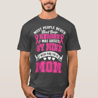 Mijn helden die ik roze Draag voor mijn moeder bor T-shirt