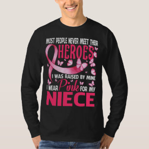 Mijn helden die ik roze Draag voor mijn NECE Breas T-shirt