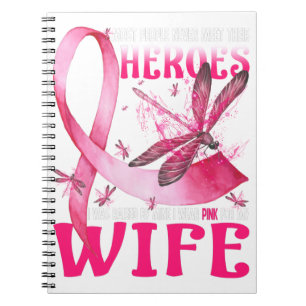 Mijn helden die ik roze Draag voor mijn vrouw bors Notitieboek