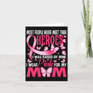 Mijn helden ik Draag roze voor mijn moederhalskank Kaart