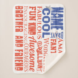 Mijn helden kwaliteiten typografie VS vlag Sherpa Deken