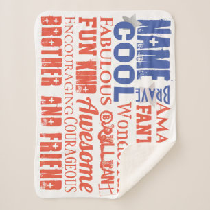 Mijn helden kwaliteiten typografie VS vlag Sherpa Deken