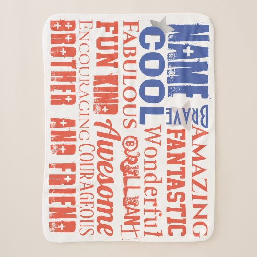 Mijn helden kwaliteiten typografie VS vlag Sherpa Deken (Voorkant)