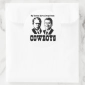Mijn helden zijn altijd cowboys geweest ronde sticker (Tas)