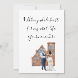 Mijn hele hart geïllustreerd zwart-paarse enclo kaart