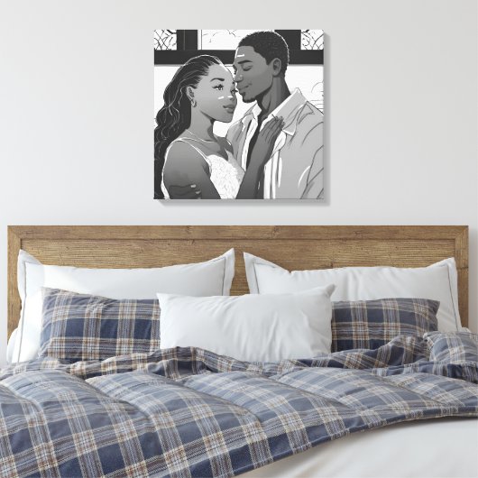 Mijn hele leven canvas afdruk (Insitu (Slaapkamer))