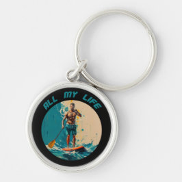 Mijn hele leven is sup paddle board surfen sleutelhanger