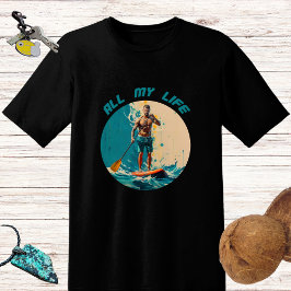Mijn hele leven is sup paddle board surfen t-shirt