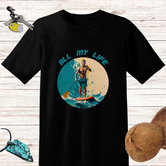 Mijn hele leven is sup paddle board surfen t-shirt