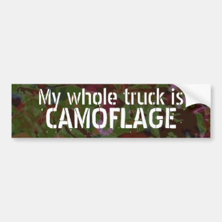 Mijn hele vrachtwagen is, CAMOFLAGE Bumpersticker