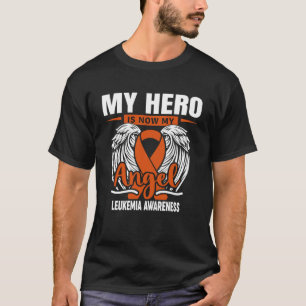 Mijn helm is nu mijn engel leukemie Oranje lintje T-shirt