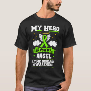 Mijn helo is nu mijn engel-lymziekte die groen wor t-shirt