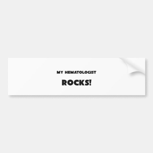 MIJN hematoloog ROCKS! Bumpersticker (Voorkant)