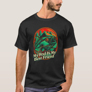 Mijn hengel is mijn beste vriend Introvert Vissen  T-shirt