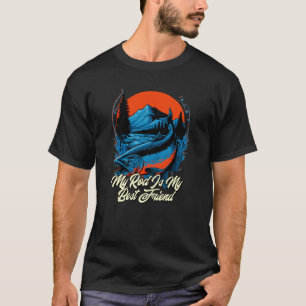 Mijn hengel is mijn beste vriend Introvert Vissen  T-shirt