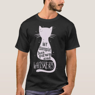 Mijn Herapist heeft pokken en whiskerkat Kitten ma T-shirt