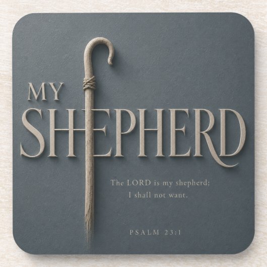 MIJN HERDER | PSALM 23:1 | BIER ONDERZETTER (Voorkant)
